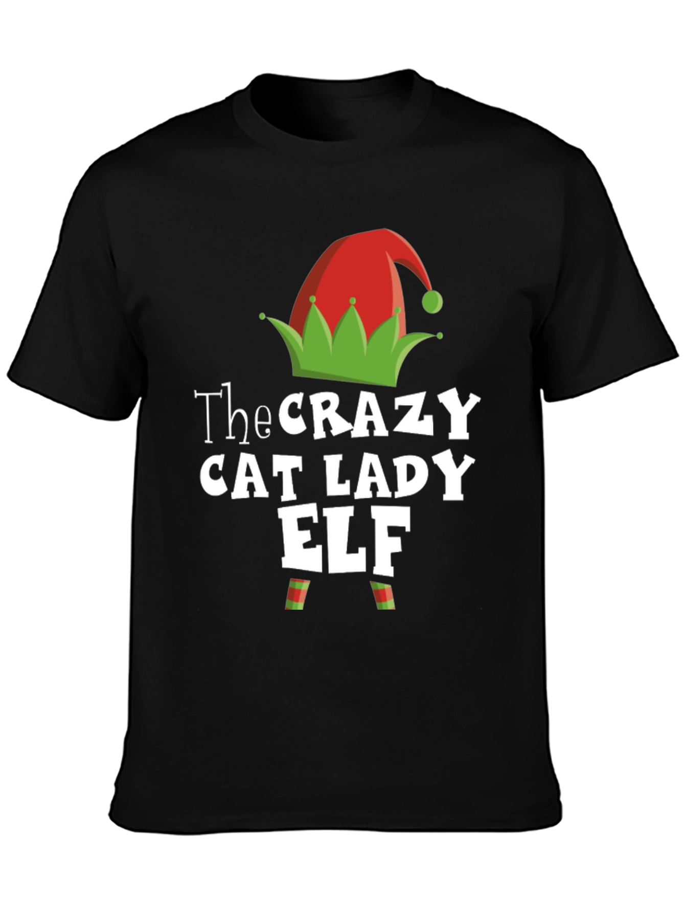 Camiseta Hombre Crazy Cat Lady Elf Navidad