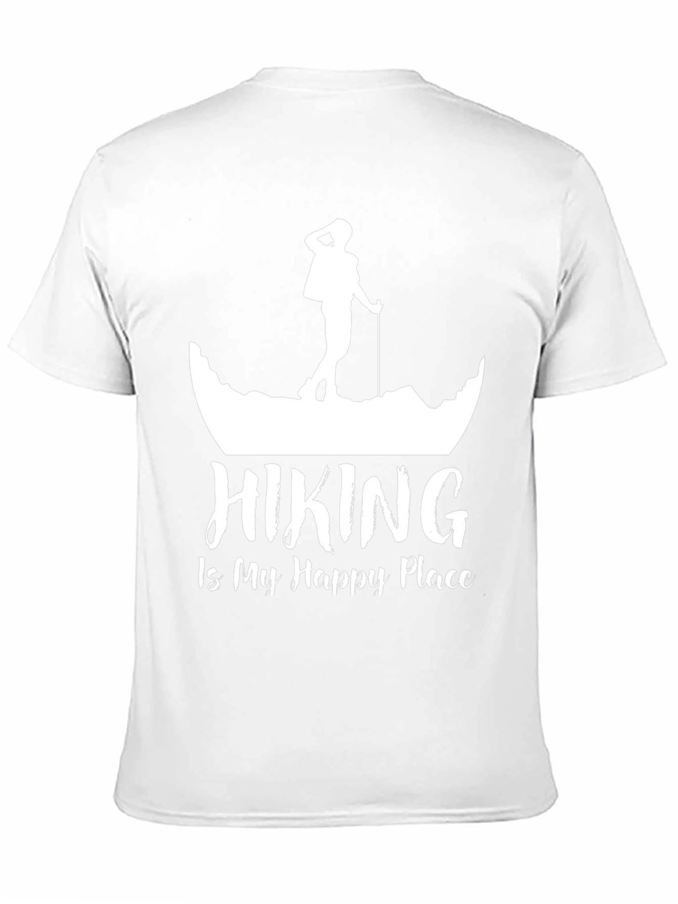 Camiseta Negra con Diseño de Senderismo para Hombre