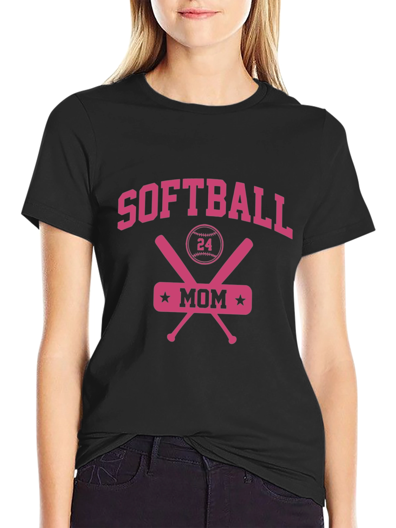 Camiseta de Mamá de Softball #24