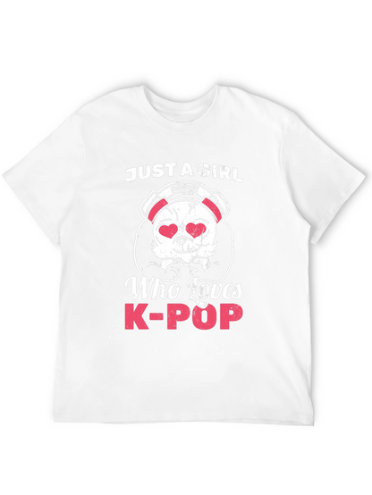 Camiseta Negra Panda K-Pop para Mujer