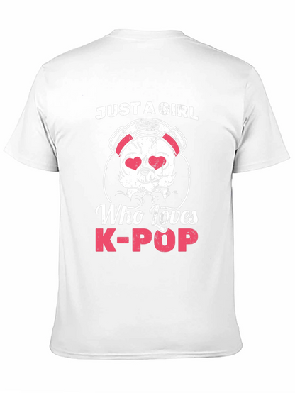 Camiseta Negra Panda K-Pop para Mujer