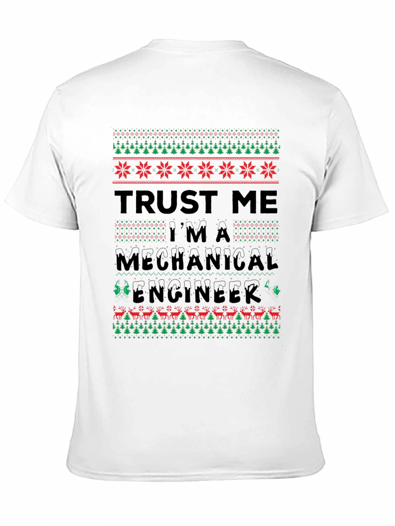 Camiseta Divertida de Ingeniero Mecánico Navideño