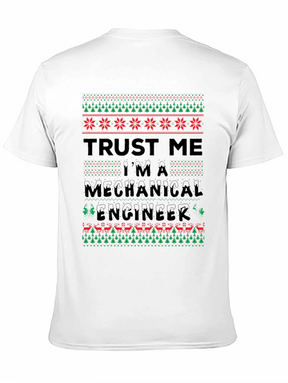 Camiseta Divertida de Ingeniero Mecánico Navideño