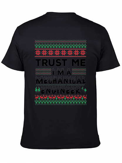 Camiseta Divertida de Ingeniero Mecánico Navideño