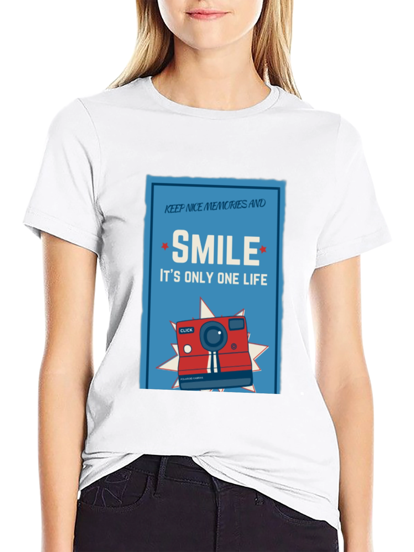 Camiseta Negra Sonríe: Es Solo Una Vida