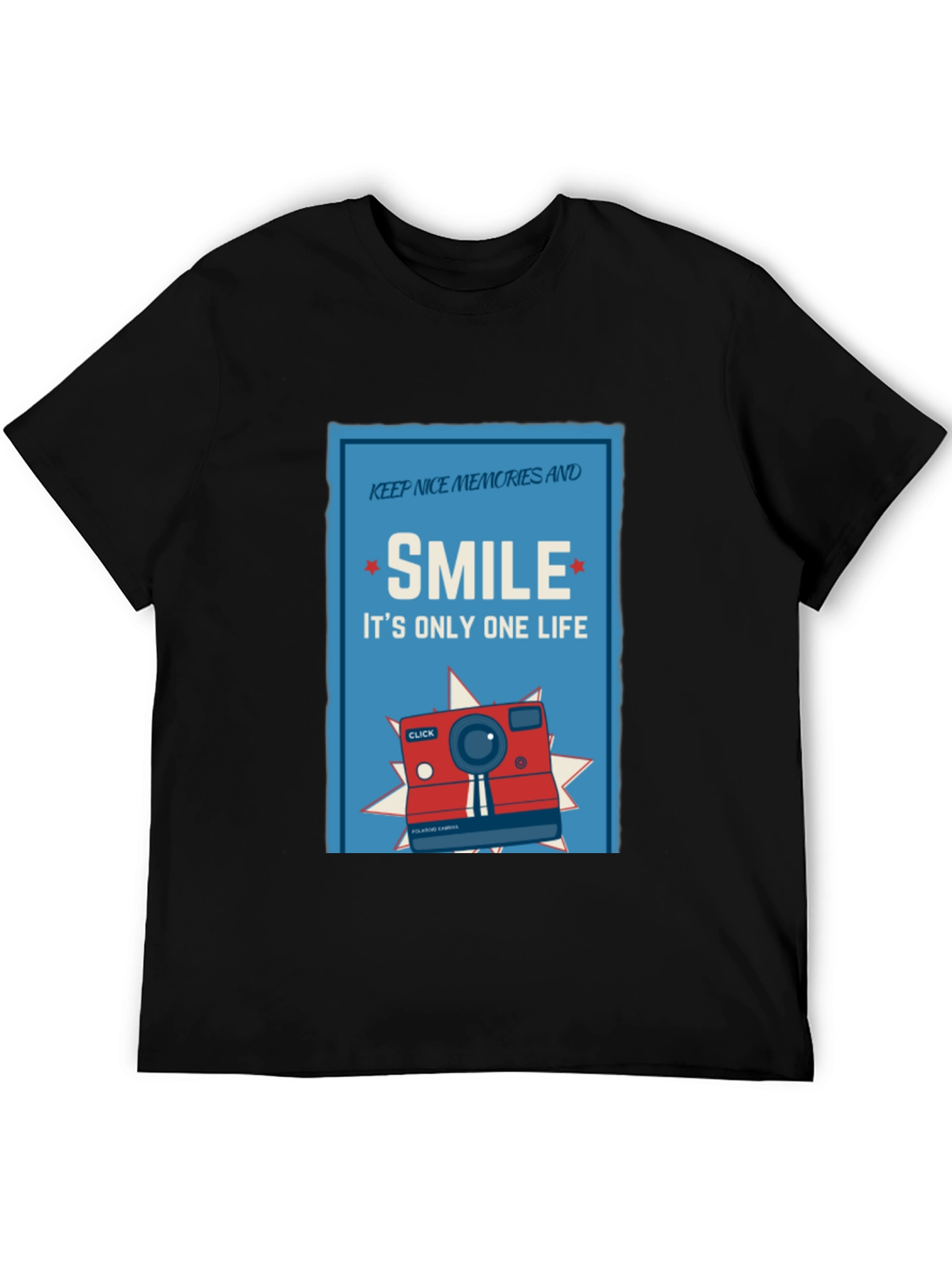 Camiseta Negra Sonríe: Es Solo Una Vida