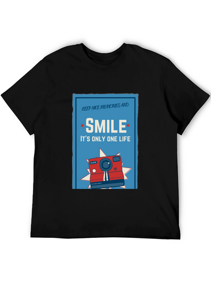 Camiseta Negra Sonríe: Es Solo Una Vida