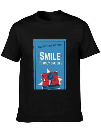 Camiseta Negra Sonríe: Es Solo Una Vida