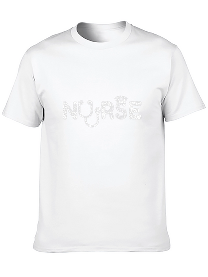 Camiseta Negra Nurse con Estetoscopio Blanco