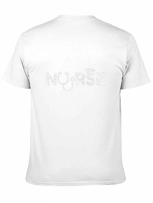 Camiseta Negra Nurse con Estetoscopio Blanco