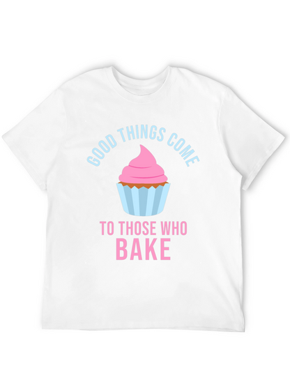 Camiseta Negra Good Things Come To Those Who Bake