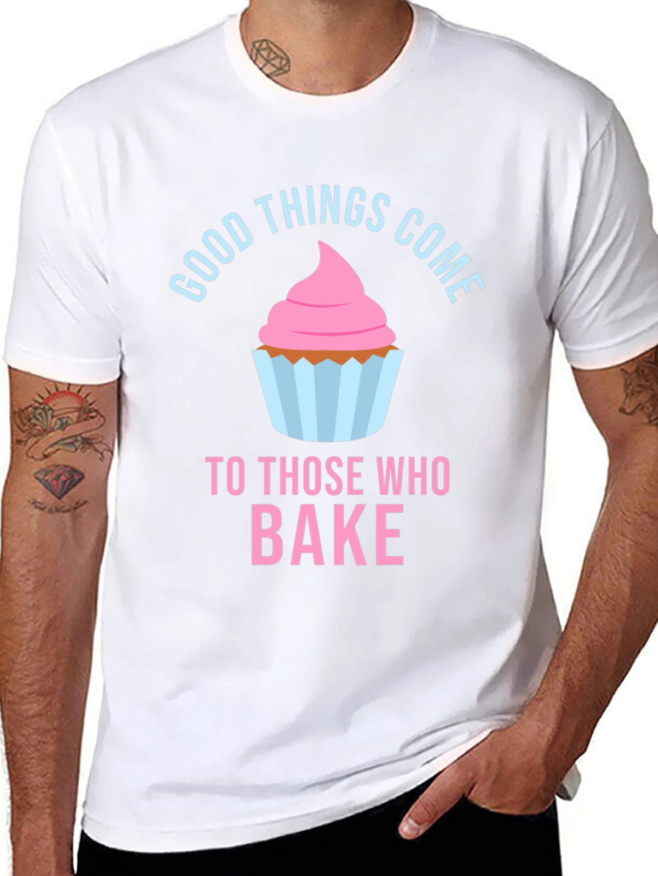 Camiseta Negra Good Things Come To Those Who Bake
