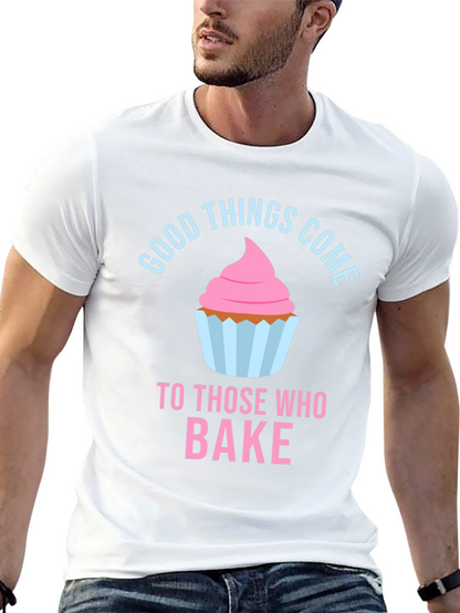 Camiseta Negra Good Things Come To Those Who Bake