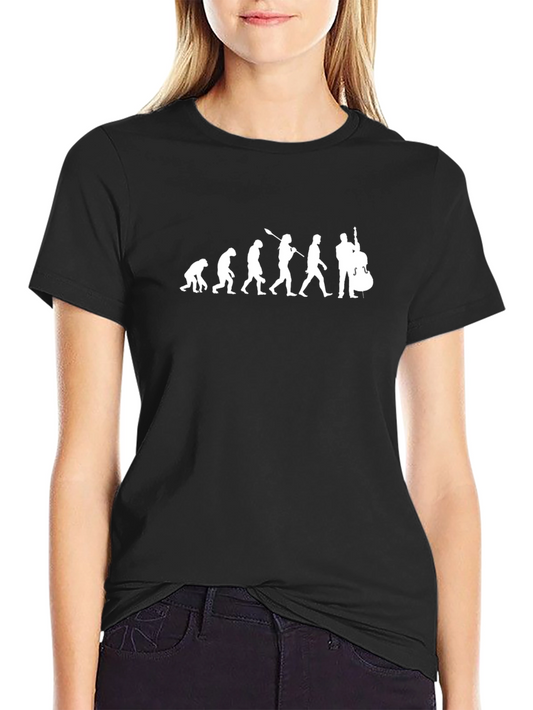 Camiseta Negra Hombre Evolución Contrabajo
