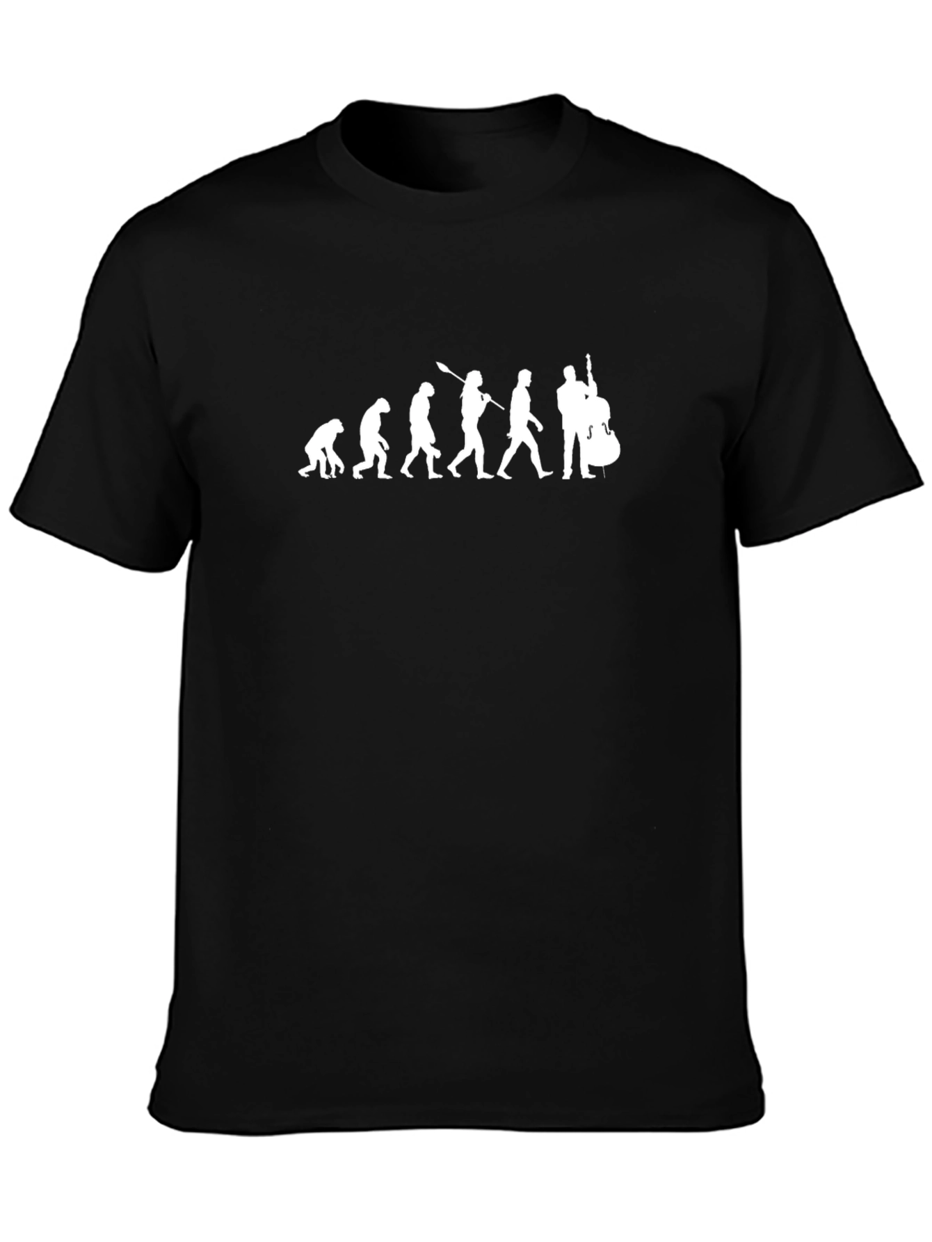 Camiseta Negra Hombre Evolución Contrabajo