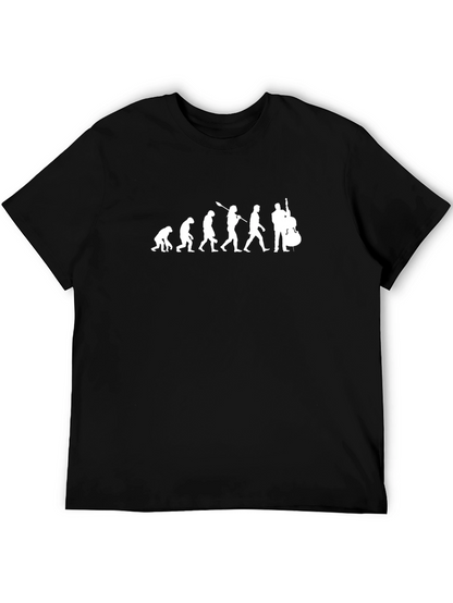 Camiseta Negra Hombre Evolución Contrabajo