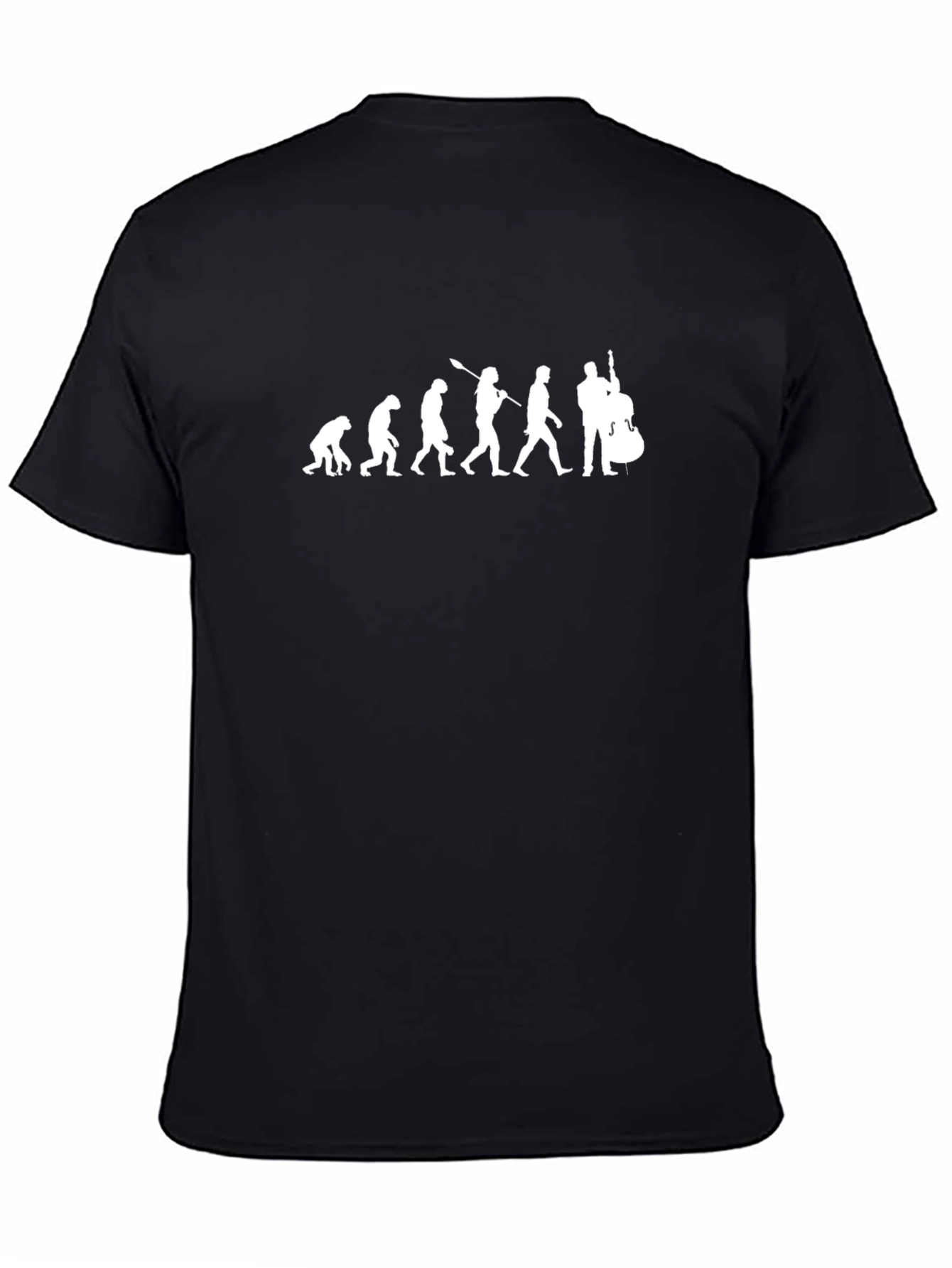 Camiseta Negra Hombre Evolución Contrabajo