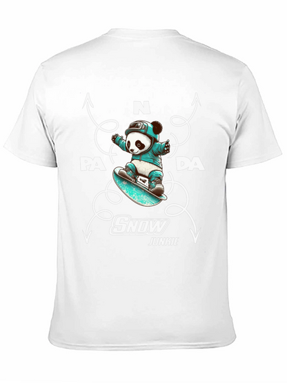 Camiseta Negra Panda Snowboard Junkie
