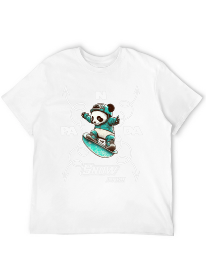 Camiseta Negra Panda Snowboard Junkie