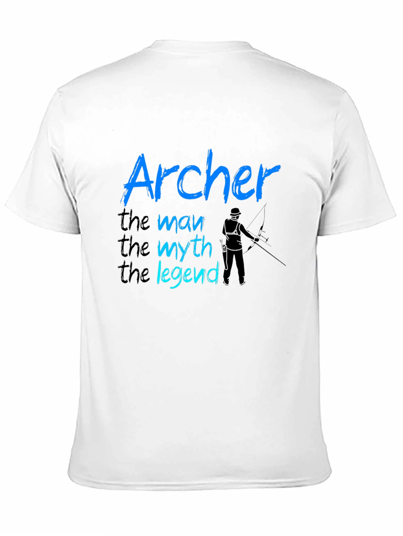 Camiseta Negra Archer: el hombre el mito la leyenda
