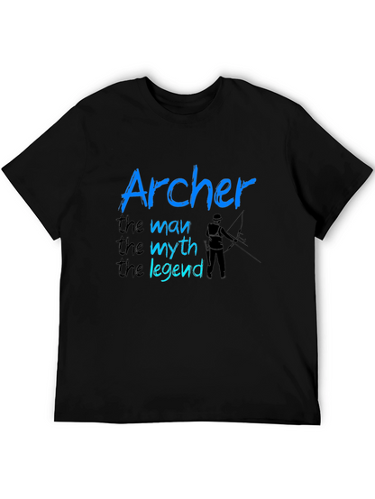 Camiseta Negra Archer: el hombre el mito la leyenda
