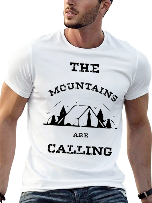 Camiseta Negra Las Montañas Llaman