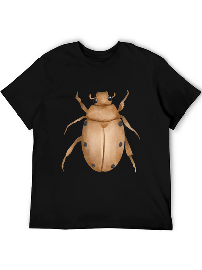 Camiseta Negra con Estampado de Escarabajo