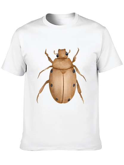 Camiseta Negra con Estampado de Escarabajo