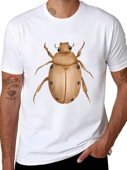 Camiseta Negra con Estampado de Escarabajo