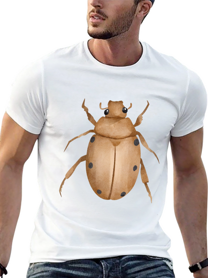 Camiseta Negra con Estampado de Escarabajo