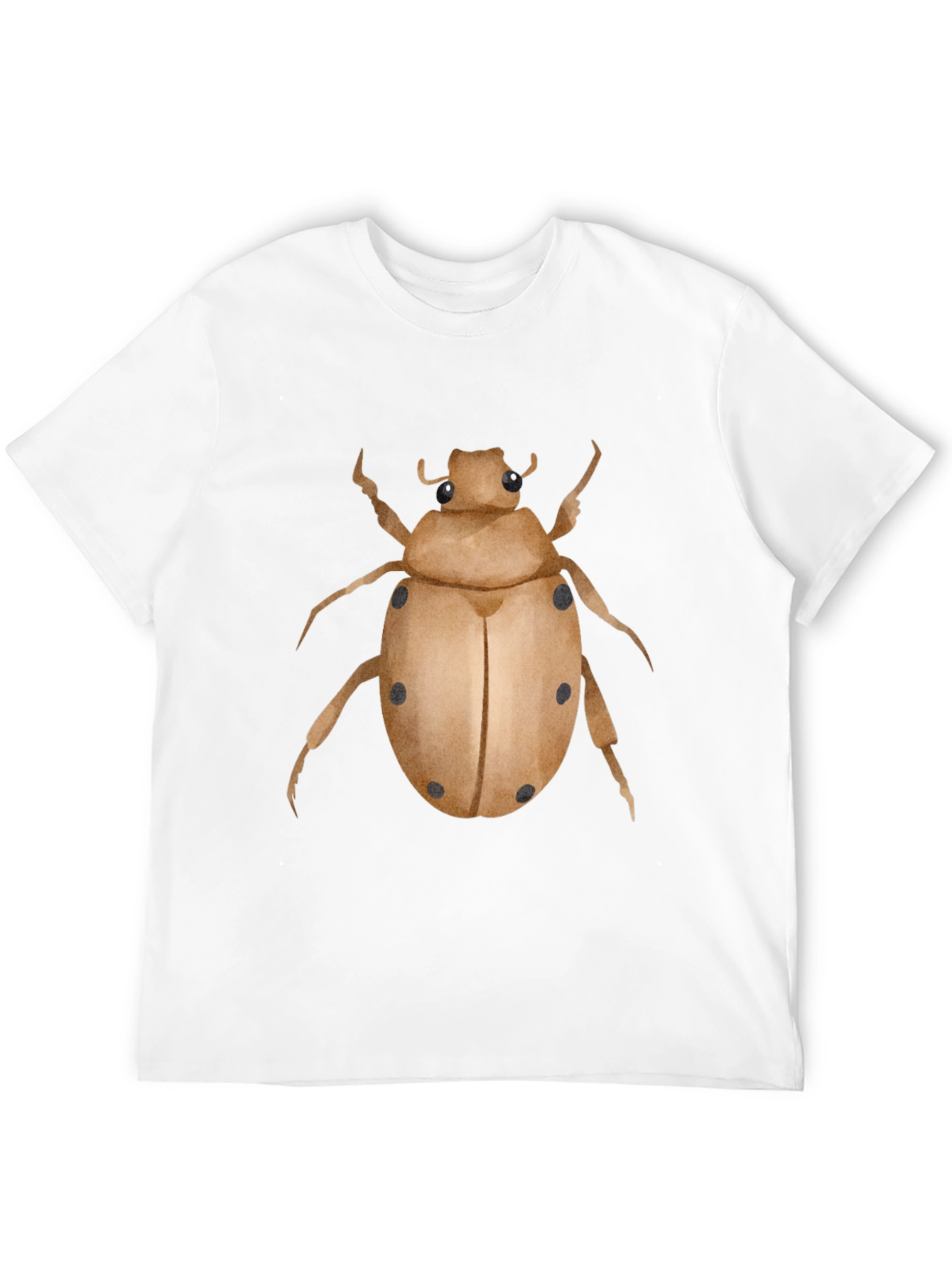 Camiseta Negra con Estampado de Escarabajo