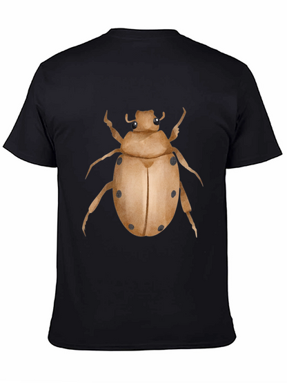 Camiseta Negra con Estampado de Escarabajo
