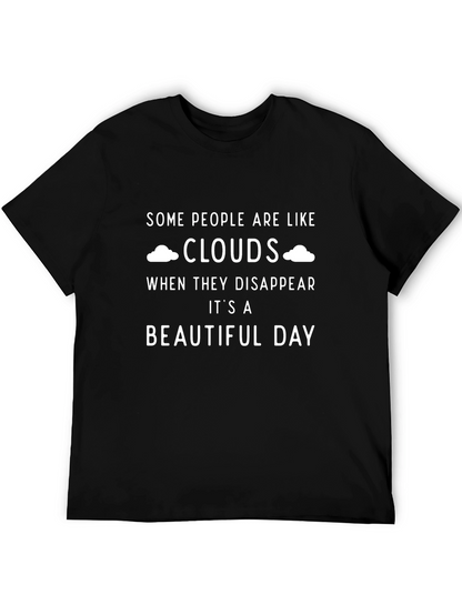 Camiseta Negra: Personas Como Nubes - Día Hermoso