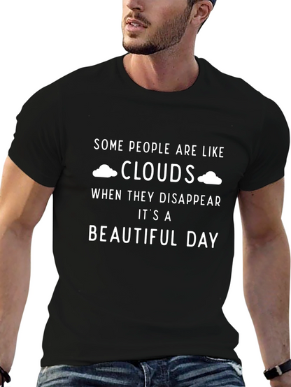 Camiseta Negra: Personas Como Nubes - Día Hermoso