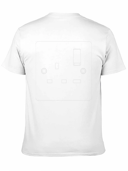 Camiseta Negra Enchufe UK Diseño Original