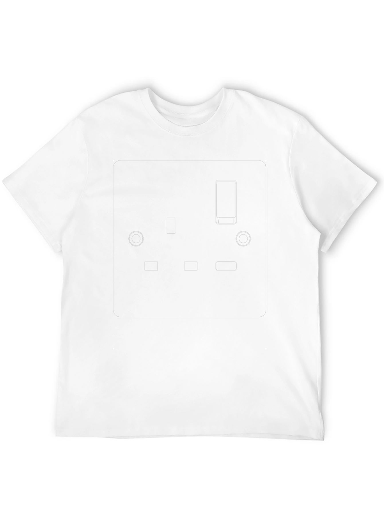 Camiseta Negra Enchufe UK Diseño Original