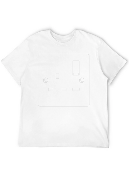 Camiseta Negra Enchufe UK Diseño Original