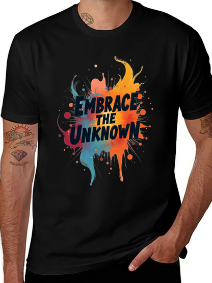 Camiseta Negra Abraza lo Desconocido