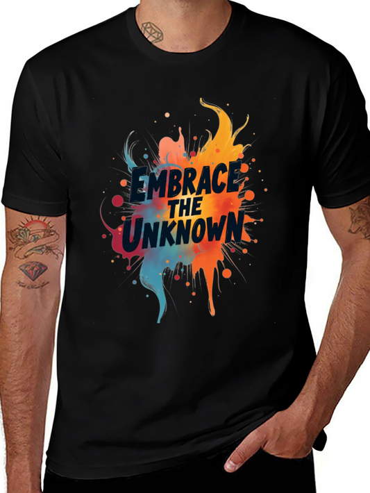 Camiseta Negra Abraza lo Desconocido