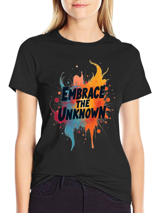 Camiseta Negra Abraza lo Desconocido