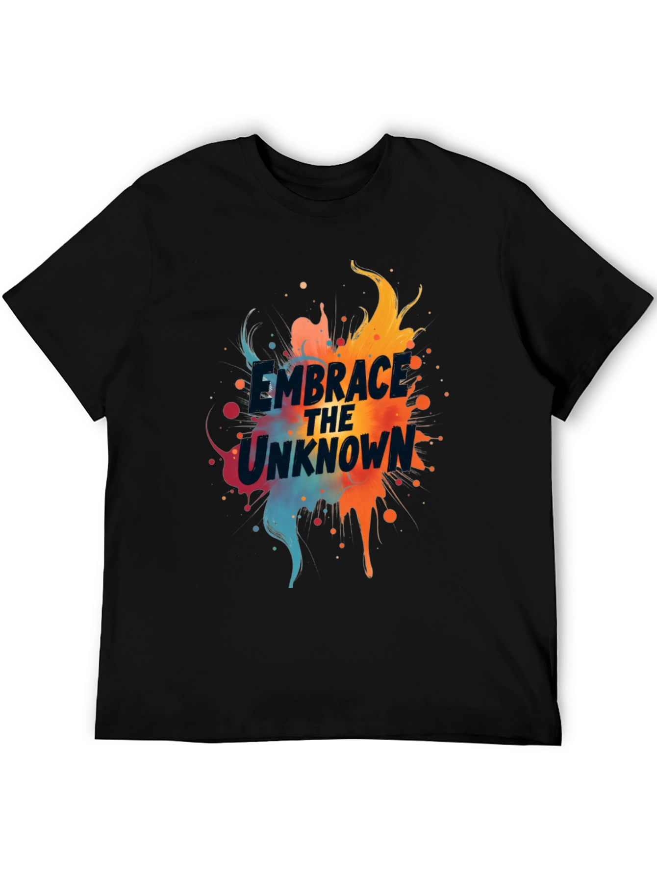 Camiseta Negra Abraza lo Desconocido