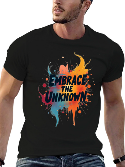 Camiseta Negra Abraza lo Desconocido