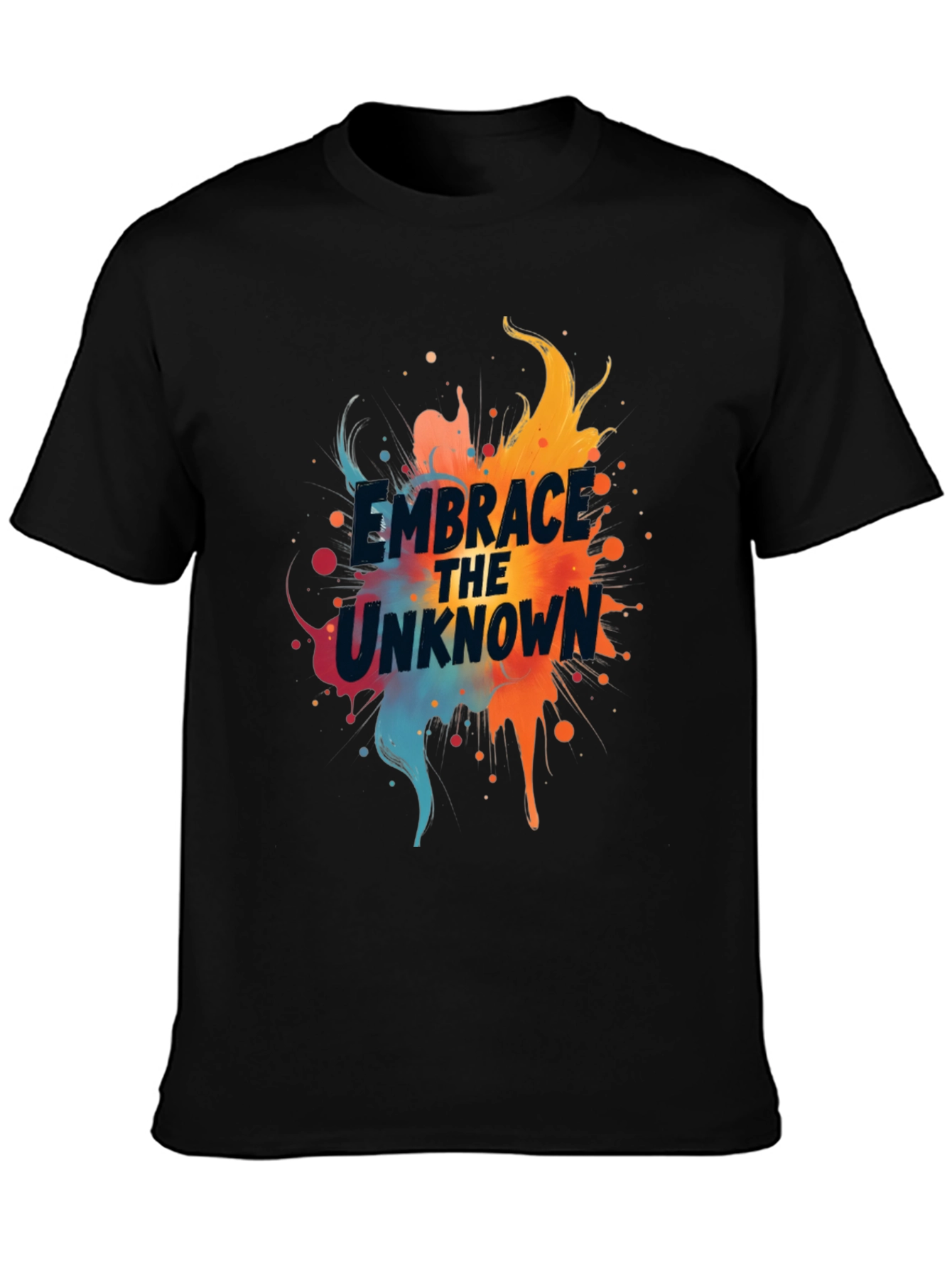 Camiseta Negra Abraza lo Desconocido