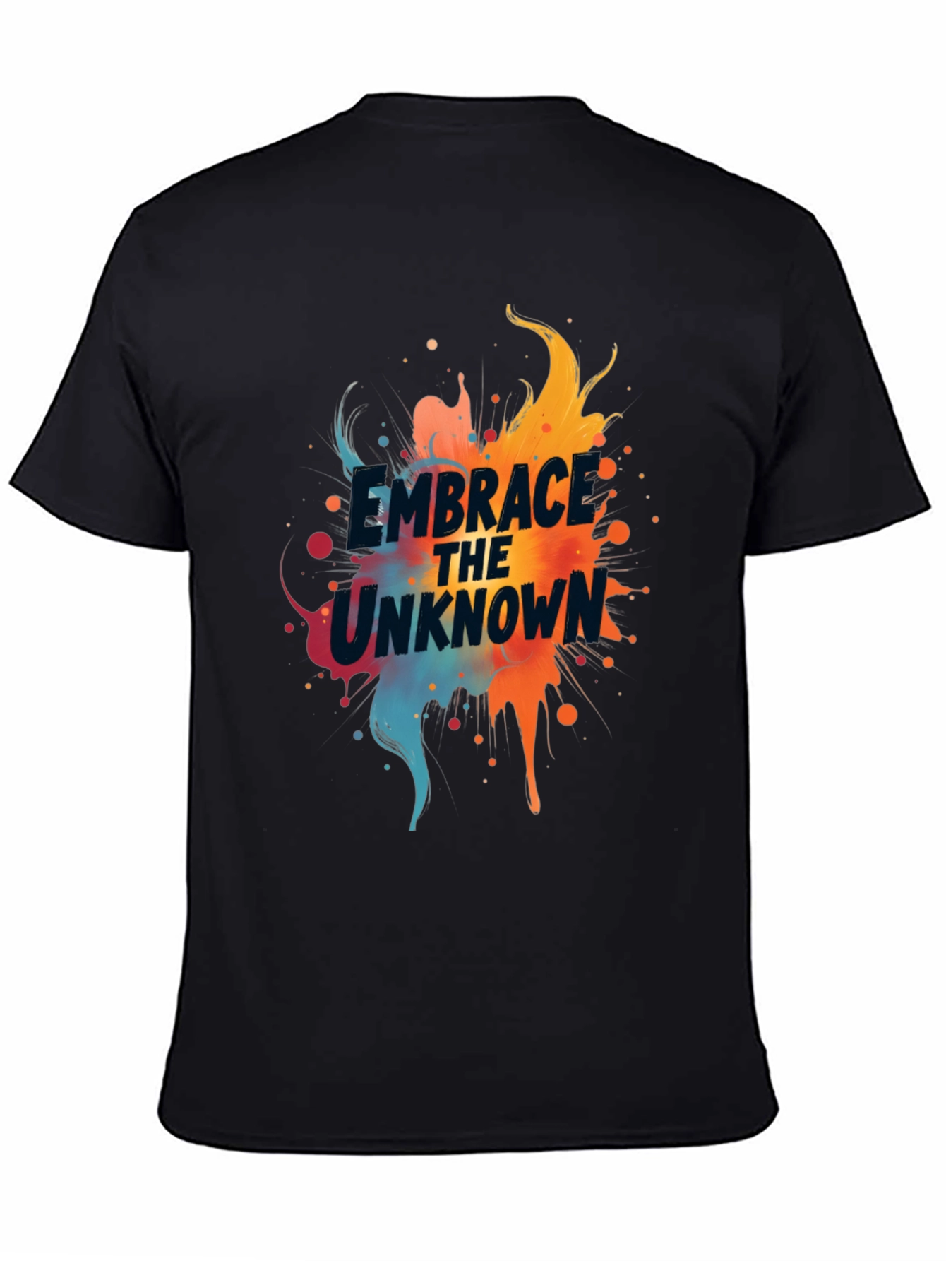 Camiseta Negra Abraza lo Desconocido