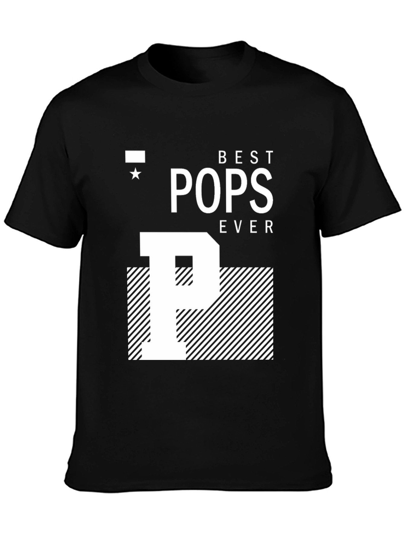 Camiseta Negra Best Pops Ever para Papá