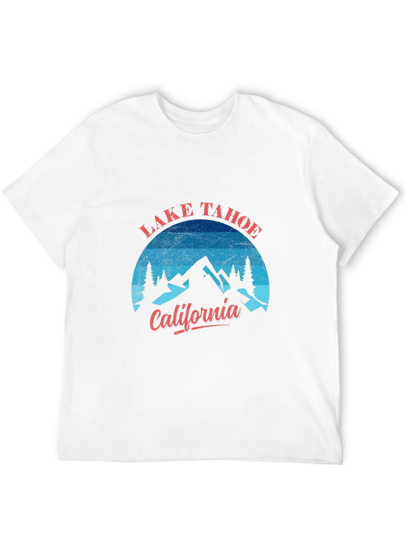 Camiseta Negra Lake Tahoe California Hombre