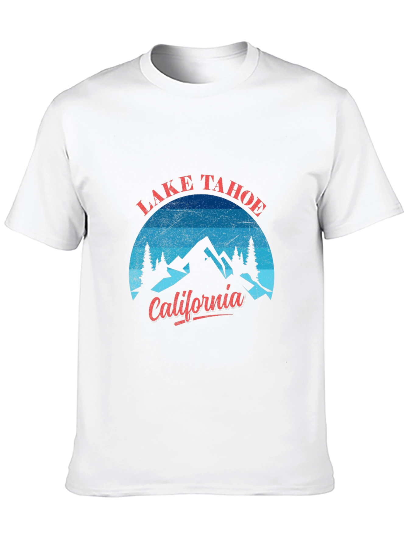 Camiseta Negra Lake Tahoe California Hombre