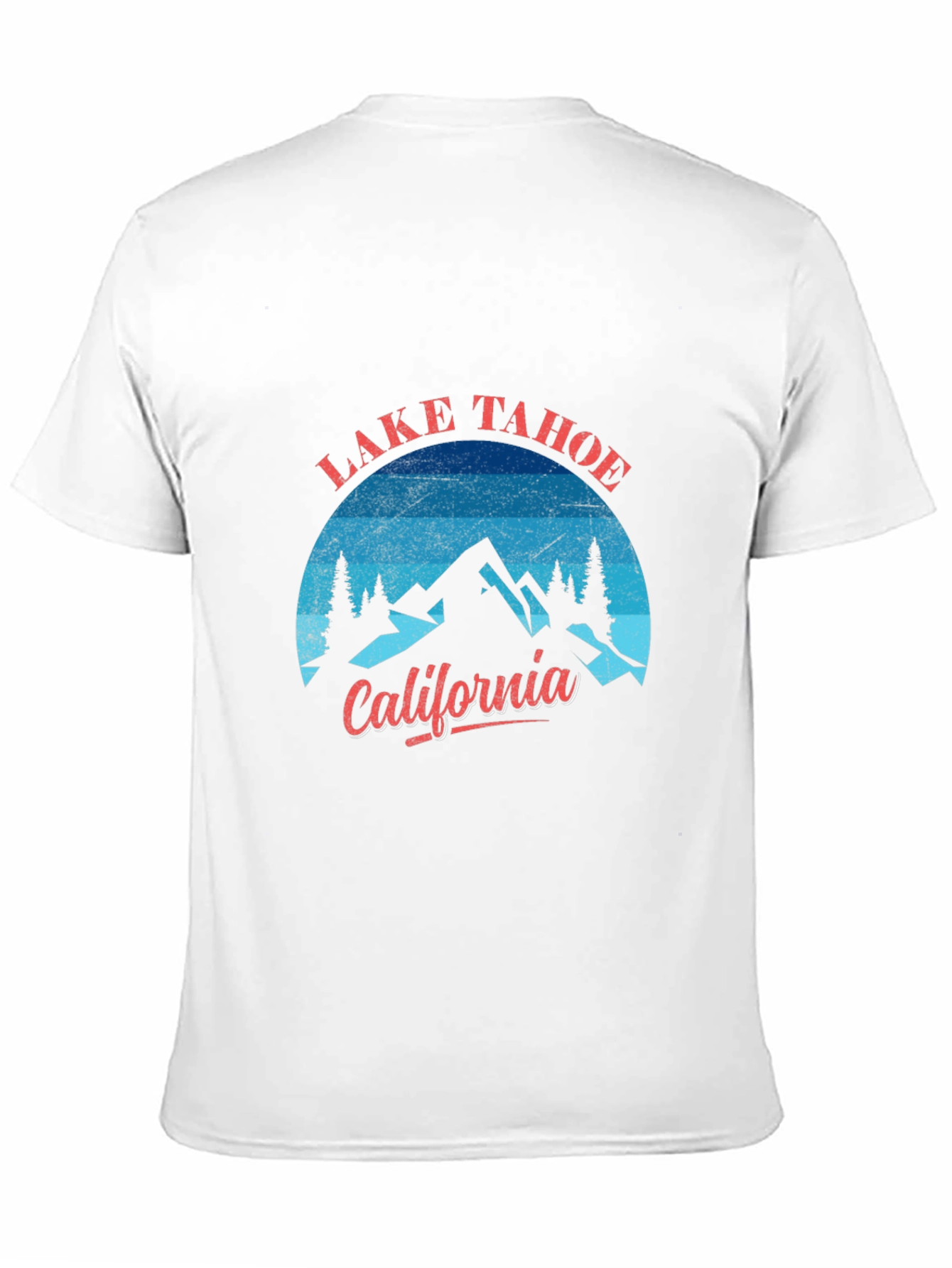 Camiseta Negra Lake Tahoe California Hombre