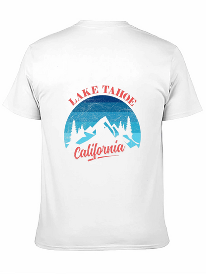Camiseta Negra Lake Tahoe California Hombre
