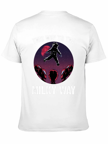 Camiseta Hombre: Astronauta y Extraterrestres Vía Láctea